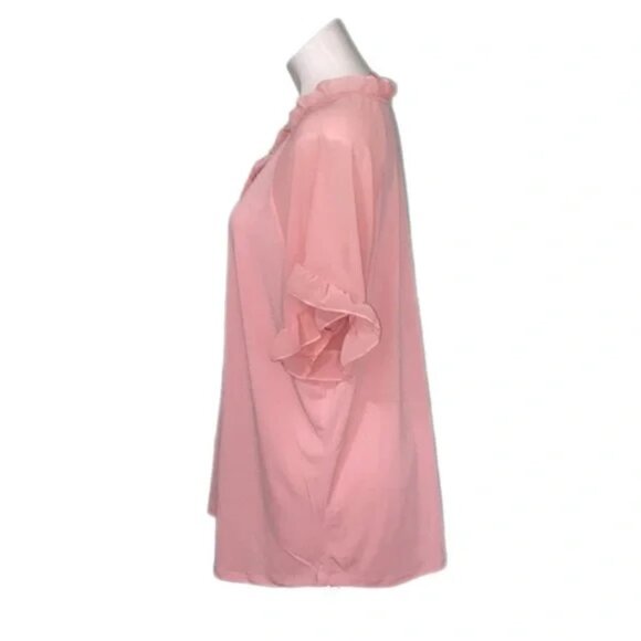 Light Pink Ruffle Sleeve Blouse Size 3X - Picture 2 of 5